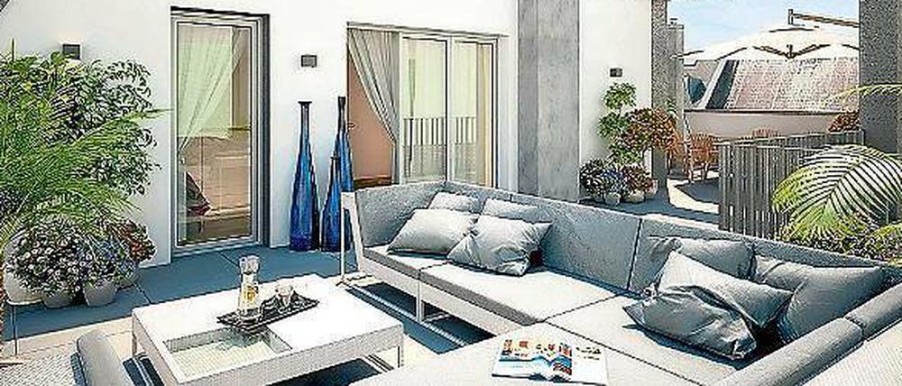 Im Wilmersdorfer Quartier Nikolsburg sind noch Wohnungen mit Dachterrassen frei, zu Preisen bis zu 7500 Euro pro Quadratmeter. 