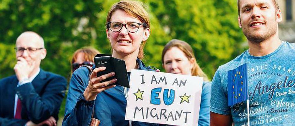 „Ich bin ein EU-Migrant.“ Anti-Brexit-Proteste in Bristol. Foto: mauritius images