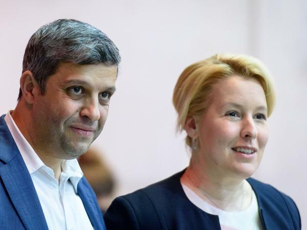 Raed Saleh und Franziska Giffey sind die beiden Vorsitzenden der Berliner SPD.